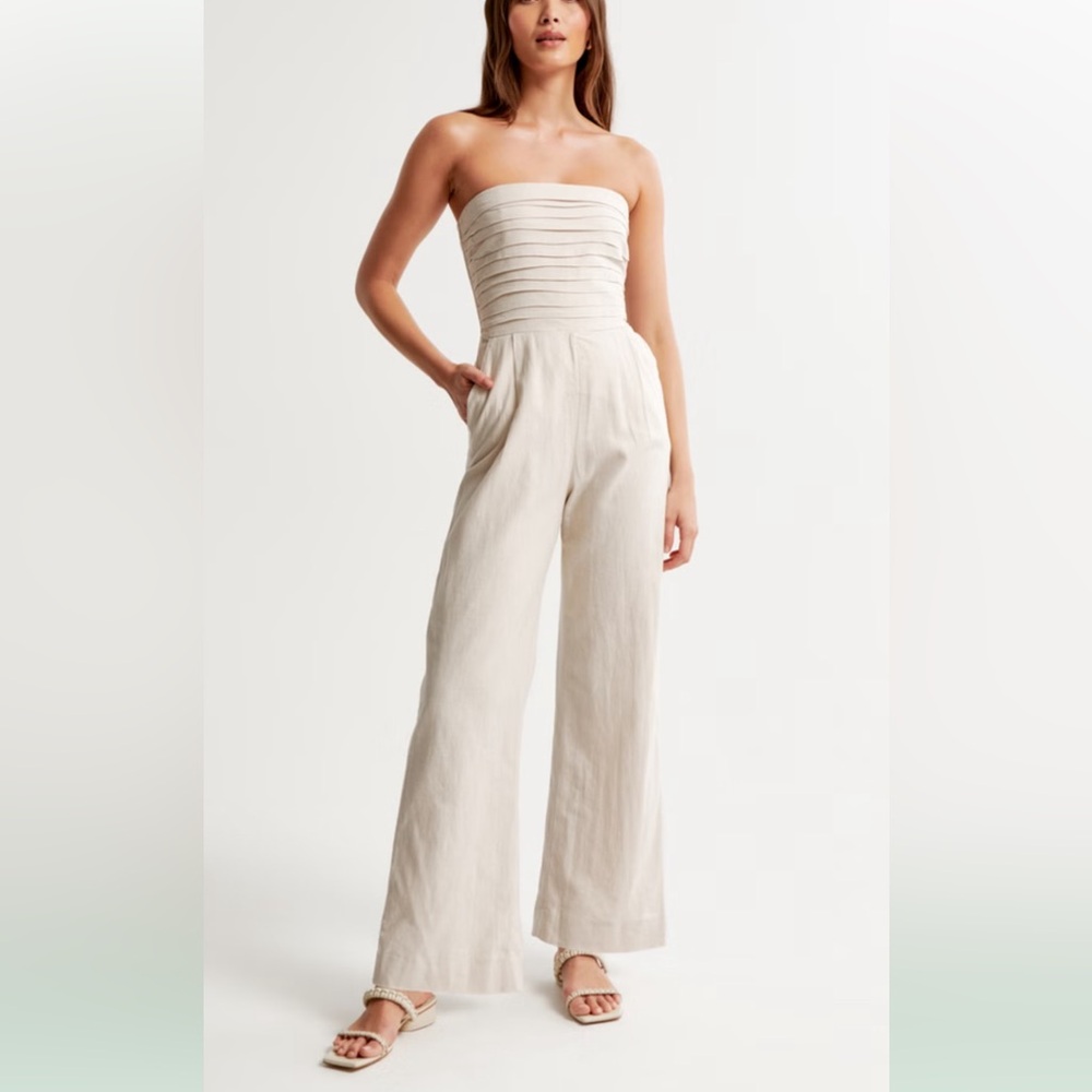 Abercrombie and Fitch Linen Blend Jumpsuit